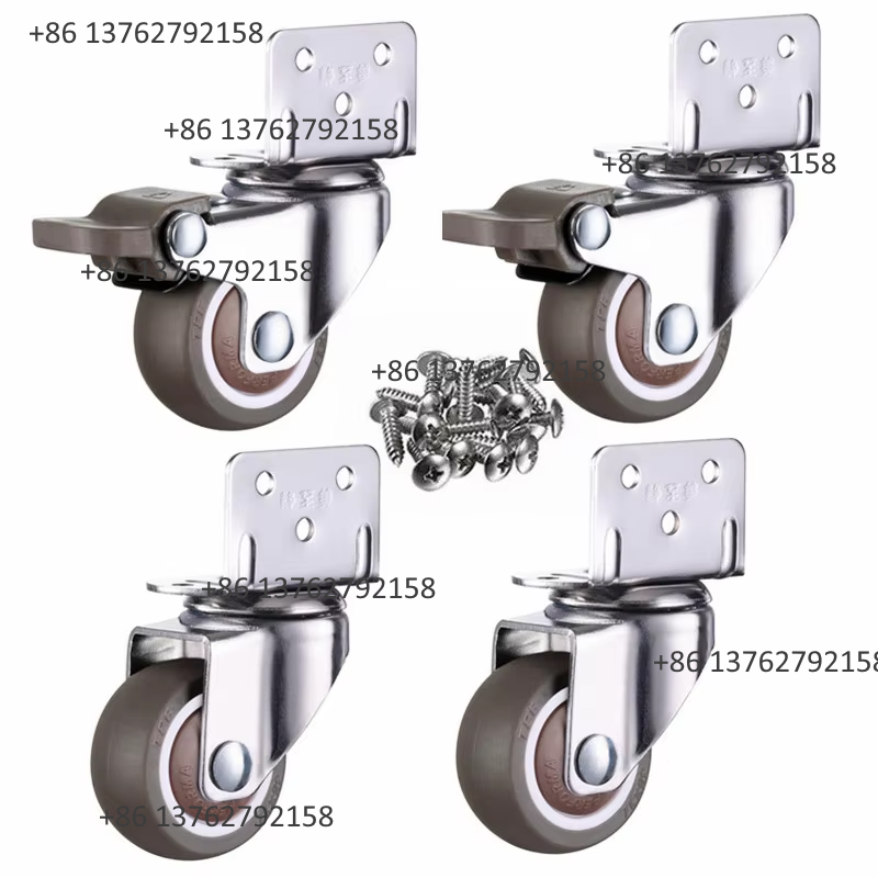 Furniture Hardware Accessories - 4 Ruedas Giratorias Silenciosas de Goma