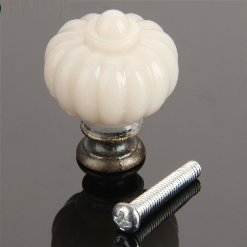 Furniture Hardware Accessories - Pomo de acrílico de calabaza blanca