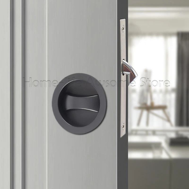 Zinc Furniture Hardware - Cerradura de puerta corredera, gancho Invisible