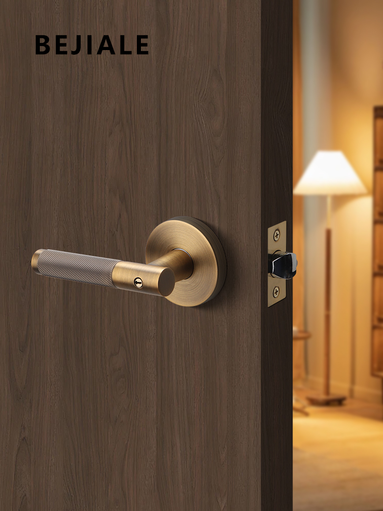 Zinc Furniture Hardware - Cerradura de puerta interior con llave,