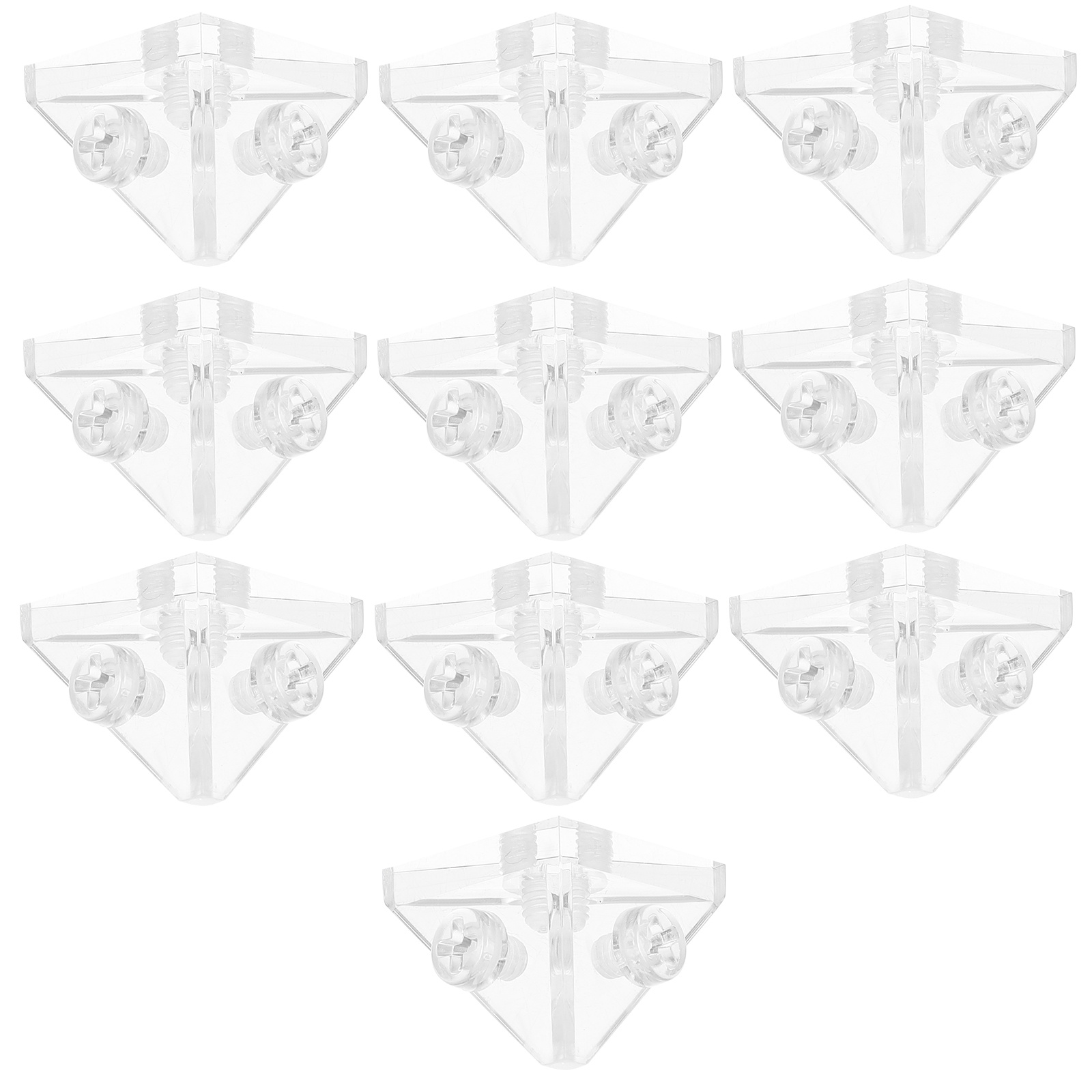 Shelf Bracket Pair - Soportes angulares acrílicos transparentes, fijación segura