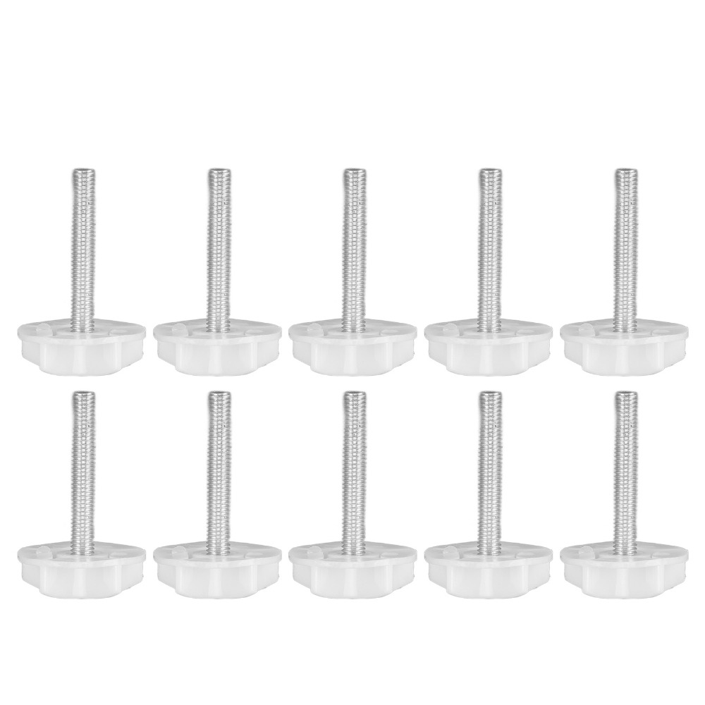 Furniture Leveling Hardware - 10 Piezas de Patas Ajustables Blancas