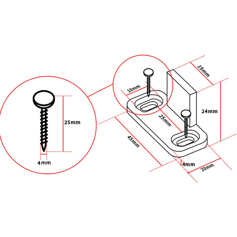 Furniture Hardware Accessories - 2 guías deslizantes ajustables para el