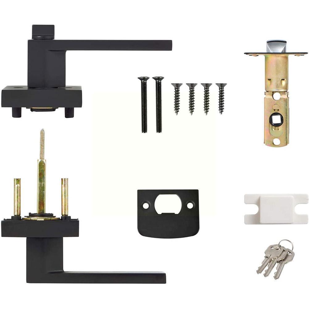 Manija de puerta negra, cerrad - Zinc Furniture Hardware reseña y precio