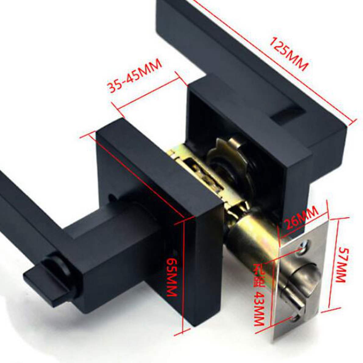 Manija de puerta negra, cerrad - Zinc Furniture Hardware reseña y precio